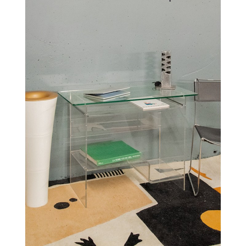 Bureau en verre et plexiglass n°468