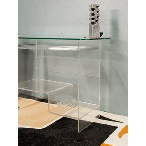 Bureau en verre et plexiglass n°468
