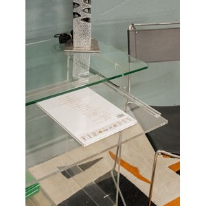 Bureau en verre et plexiglass n°468