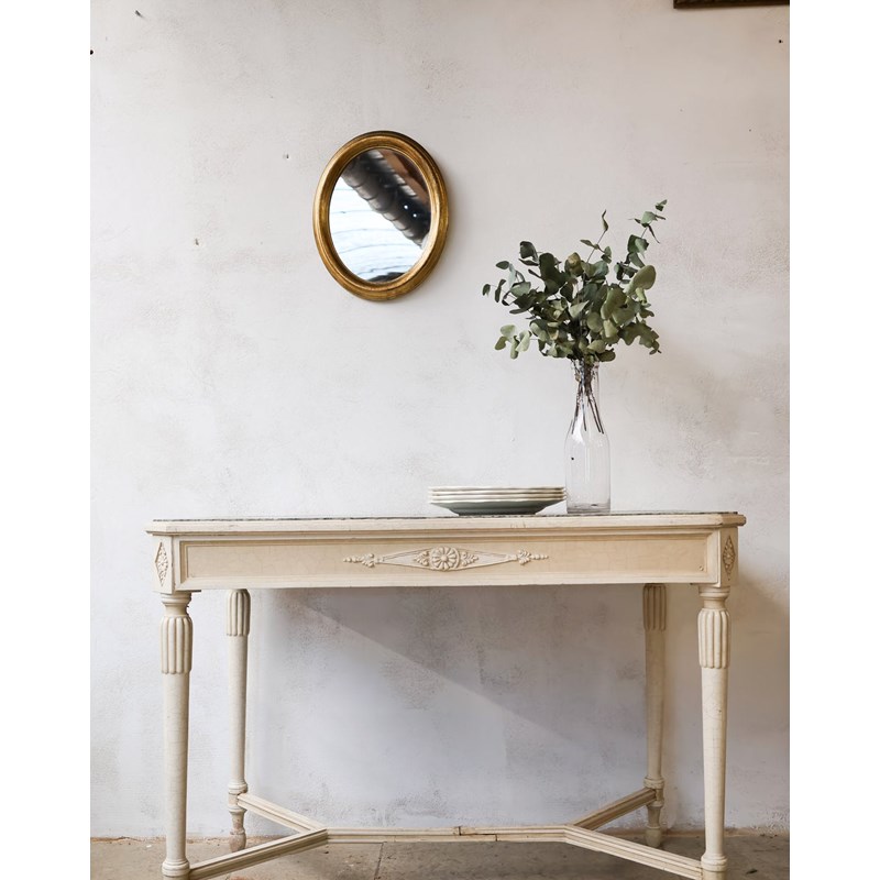 Table d'appoint en bois et marbre n°607