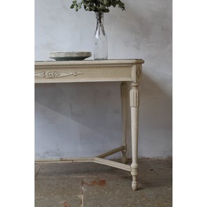 Table d'appoint en bois et marbre n°607