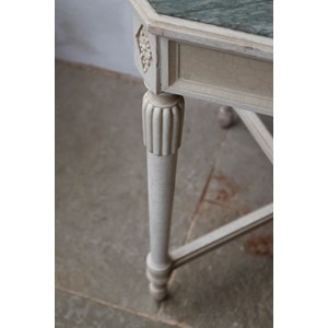 Table d'appoint en bois et marbre n°607