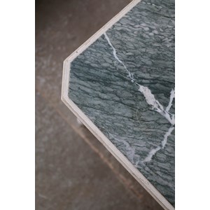 Table d'appoint en bois et marbre n°607