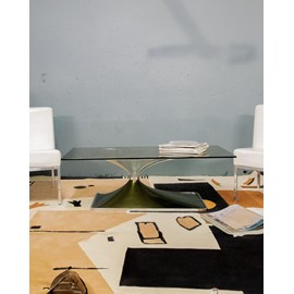 Table basse en verre michel dumas n°688