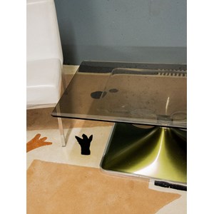 Table basse en verre michel dumas n°688