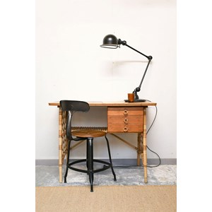Lampe de bureau en métal noir n°583