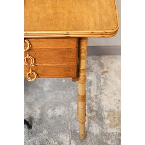 Bureau en rotin et bois louis sognot n°518