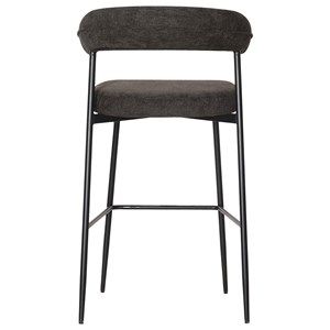 Lot de 2 tabourets de bar gris théa