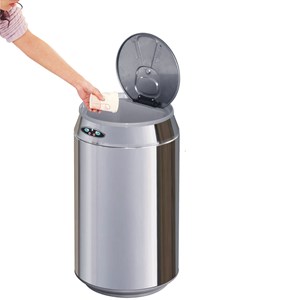 Poubelle de cuisine automatique argent canette