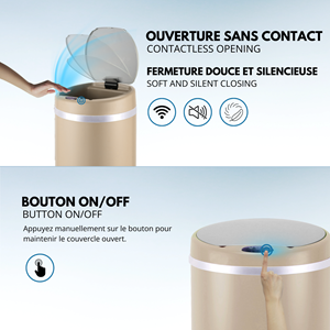 Poubelle de cuisine automatique taupe soho