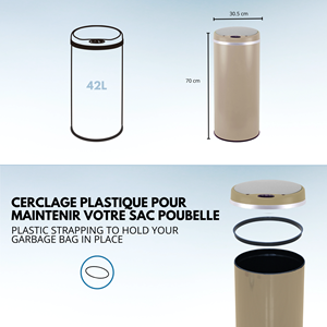 Poubelle de cuisine automatique taupe soho