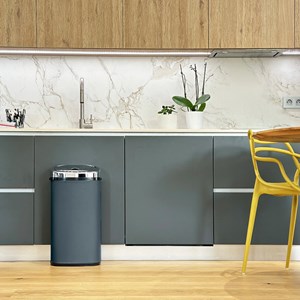 Poubelle de cuisine automatique gris largo