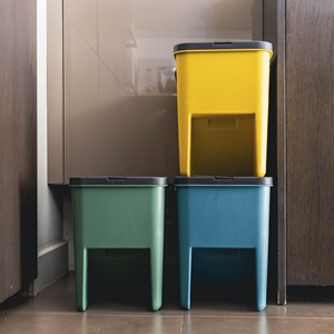 Lot de 3 poubelles empilables multicolore bergen