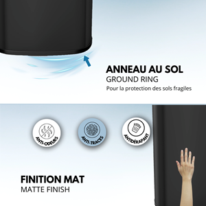 Poubelle de cuisine automatique noir logan