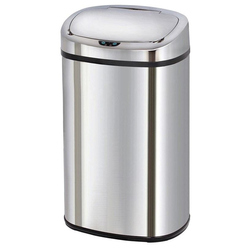 Poubelle de cuisine automatique argent majestic