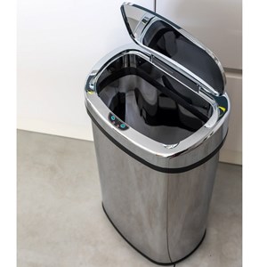 Poubelle de cuisine automatique argent majestic