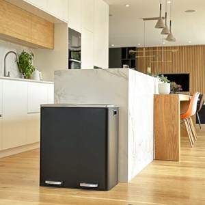 Poubelle de cuisine tri sélectif noir major