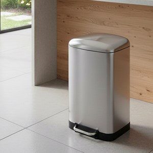 Poubelle de cuisine à pédale argent greenwich