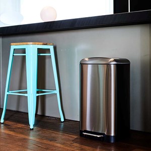 Poubelle de cuisine à pédale argent greenwich