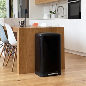 Poubelle de cuisine à pédale noir greenwich