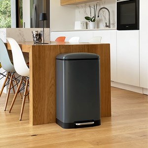 Poubelle de cuisine à pédale gris greenwich