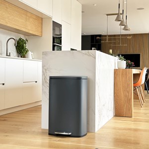 Poubelle de cuisine à pédale gris admiral