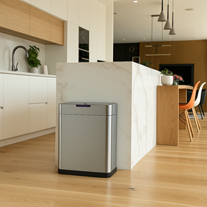 Poubelle de cuisine automatique argent daytona