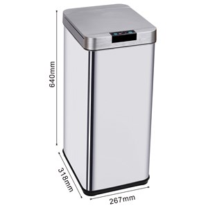 Poubelle de cuisine automatique argent parkside