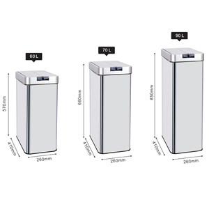 Poubelle de cuisine automatique argent silverlake