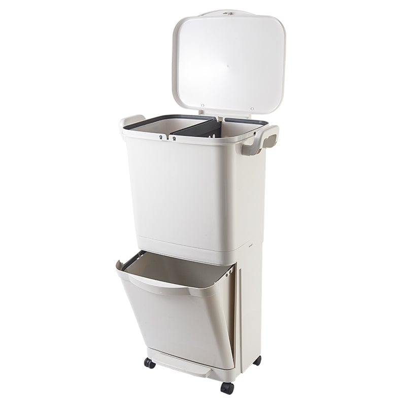 Poubelle de tri roulettes valoris 45l