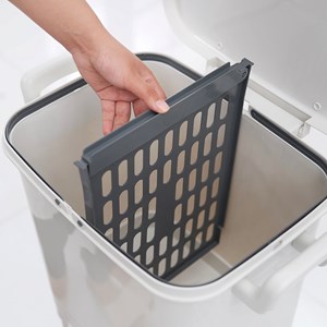 Poubelle de cuisine tri sélectif blanc valoris