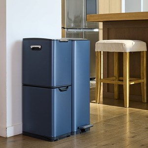 Poubelle de cuisine tri sélectif gris haja