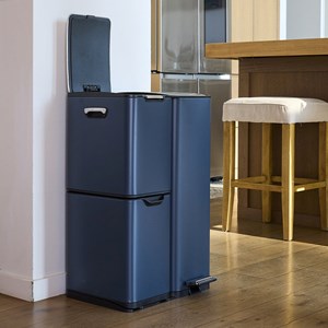 Poubelle de cuisine tri sélectif gris haja