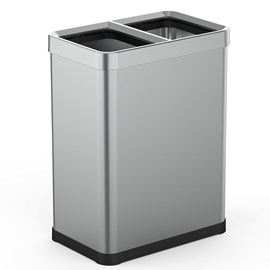 Poubelle tri sélectif open top argent tallin