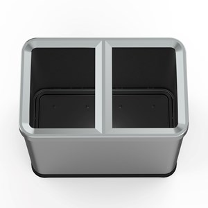 Poubelle tri sélectif open top argent tallin