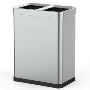 Poubelle tri sélectif open top argent tallin