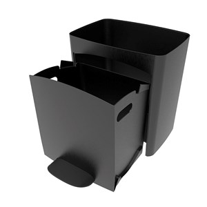 Poubelle de cuisine tri sélectif gris picea