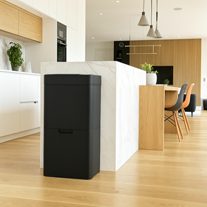 Poubelle de cuisine tri sélectif noir narvik