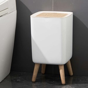 Poubelle de salle de bain push bois malmo