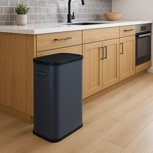 Poubelle de cuisine push gris portland