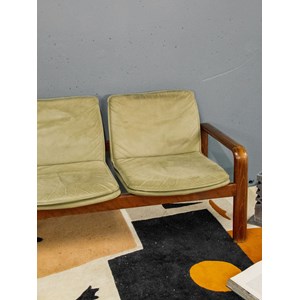 Canapé en cuir et palissandre n°113