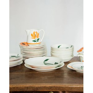 Service de vaisselle de gien 40 pièces n°518