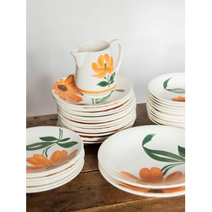 Service de vaisselle de gien 40 pièces n°518