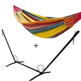 Set support en métal avec hamac double relaxant