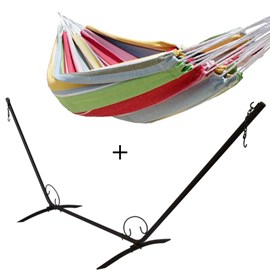 Set support en métal avec hamac double confort