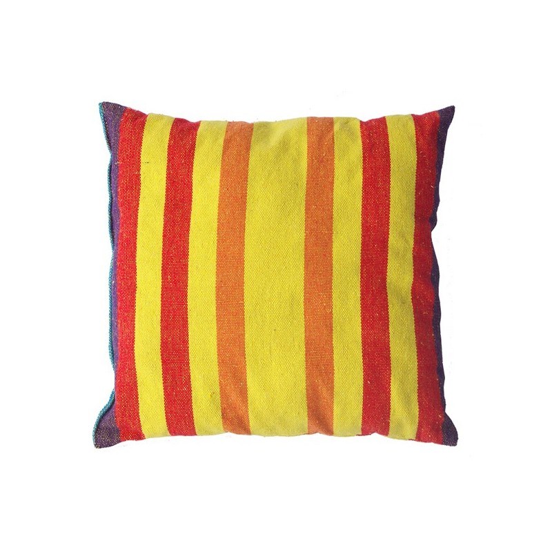 Coussin doux jaune