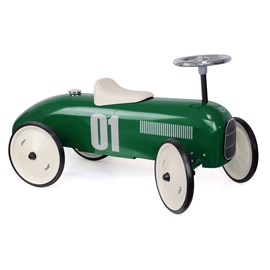 Porteur voiture vintage vert british