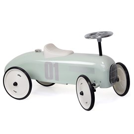 Porteur voiture vintage vert sauge