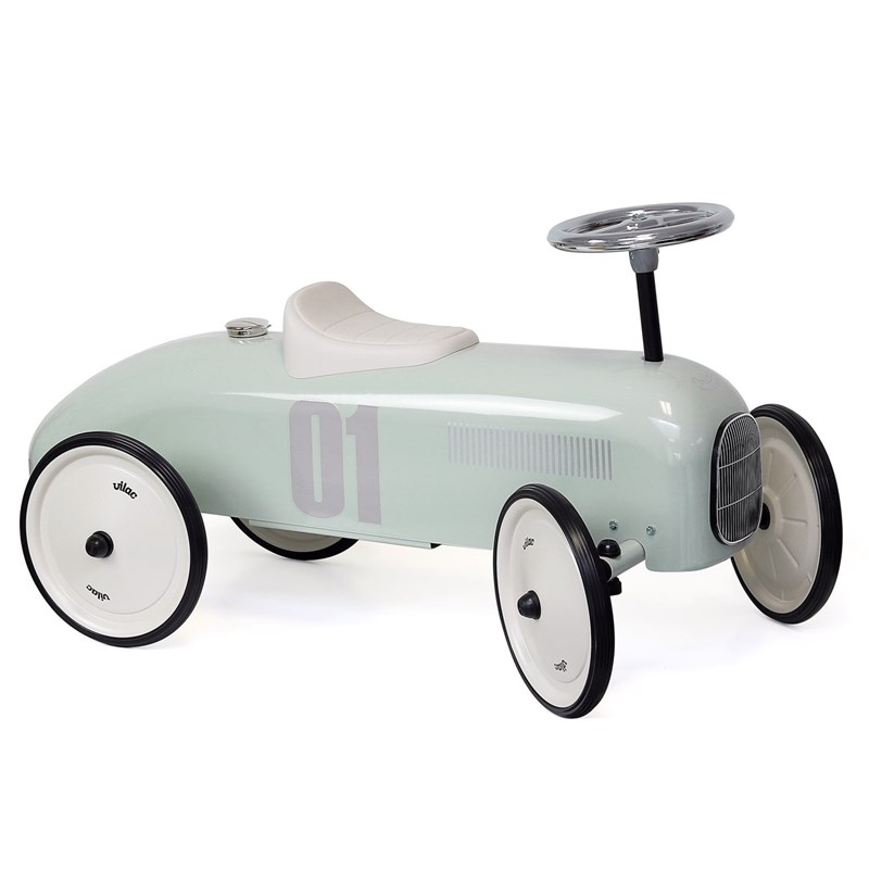 Porteur voiture vintage vert sauge