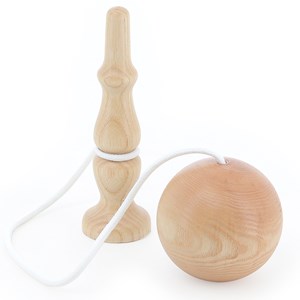 Bilboquet en bois massif naturel